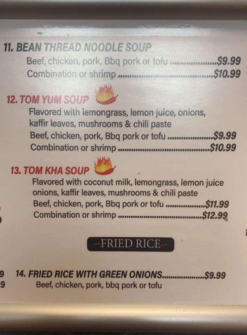 Ooy's House Thai & Chinese Food - Roswell, NM menu_pic