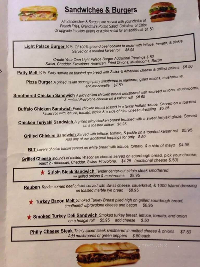 Light Palace - Cudahy, WI menu_pic