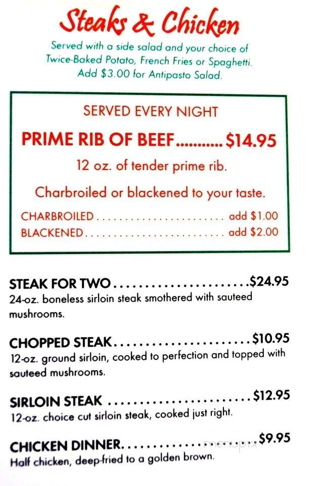 Trevi's - Osceola, IN menu_pic