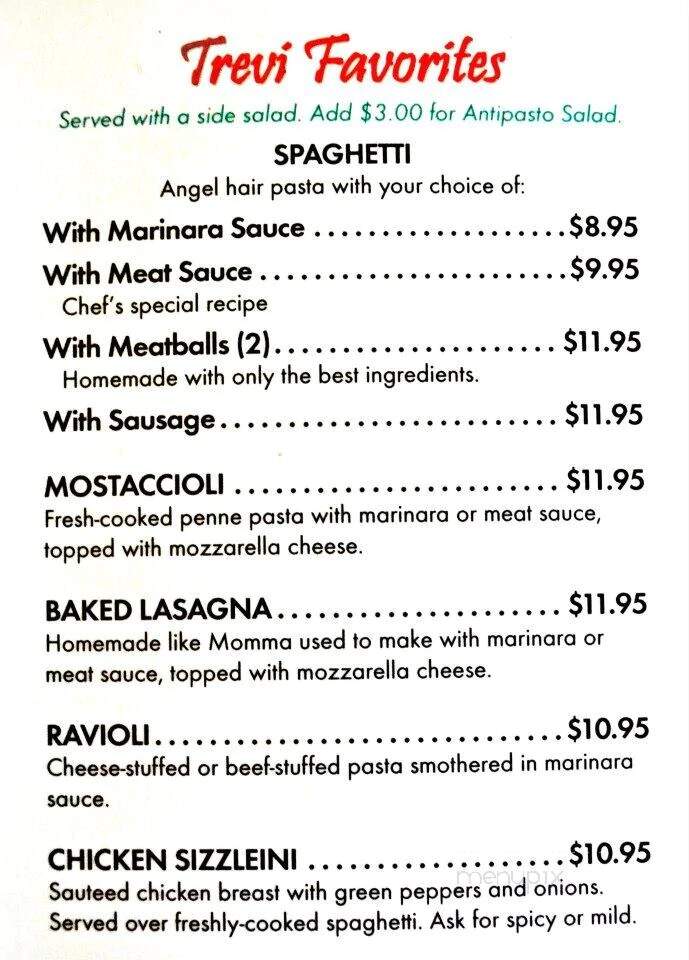 Trevi's - Osceola, IN menu_pic