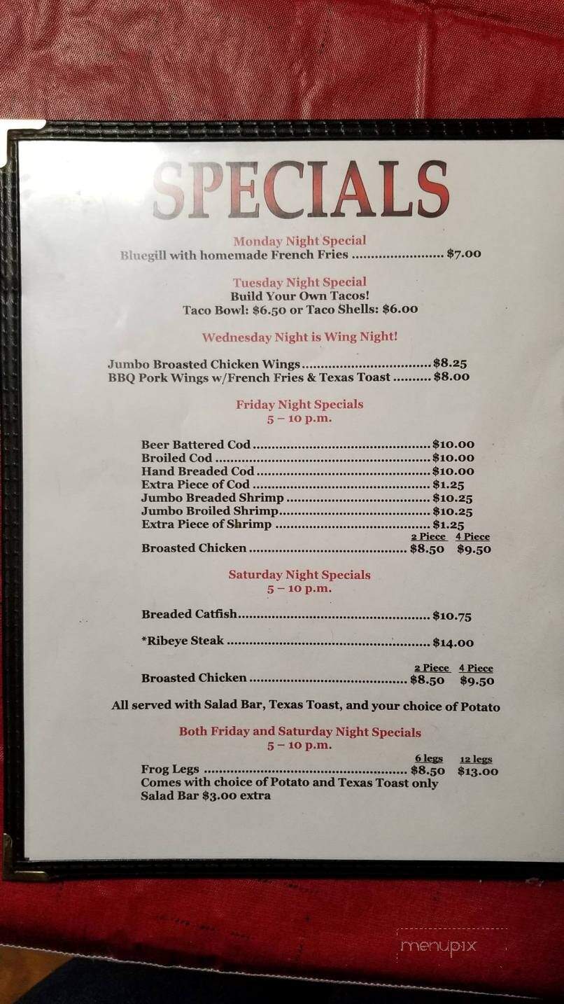 Luana Tavern - Luana, IA menu_pic