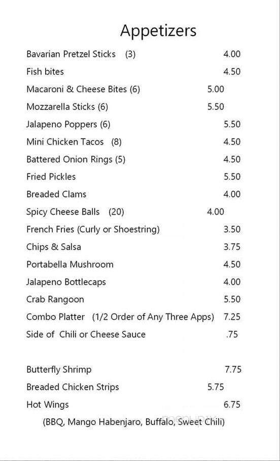 Odon Tavern - Odon, IN menu_pic
