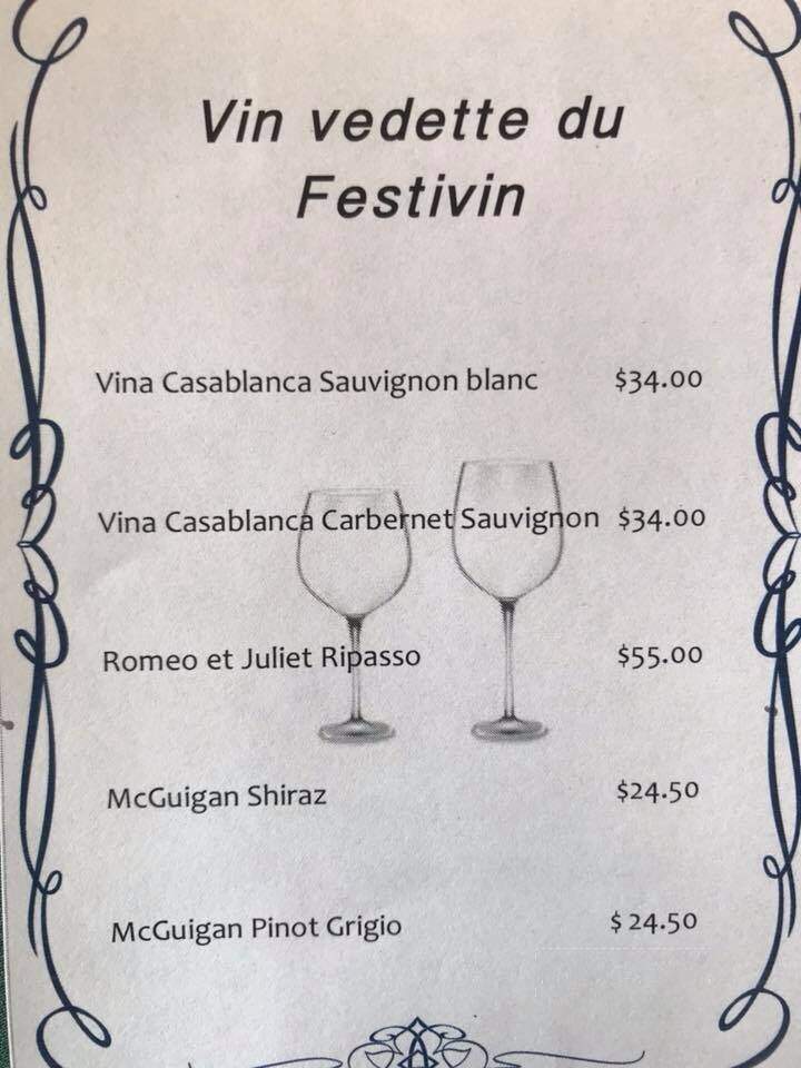 Maison de la Fondue - Tracadie-Sheila, NB menu_pic
