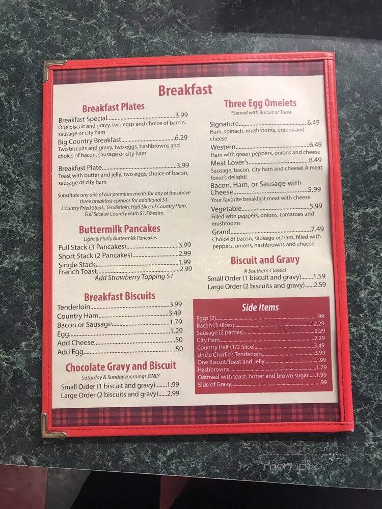 Country Cafe - Russell Springs, KY menu_pic
