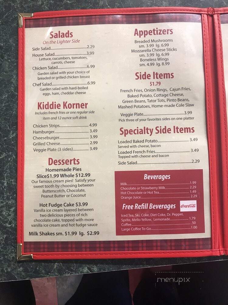 Country Cafe - Russell Springs, KY menu_pic