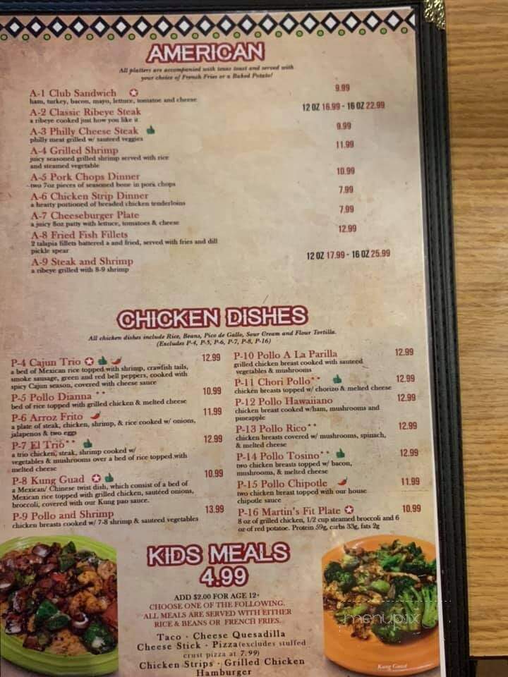 Guadalajara Mexican Restaurant - Indianola, MS menu_pic