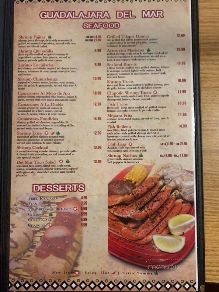 Guadalajara Mexican Restaurant - Indianola, MS menu_pic