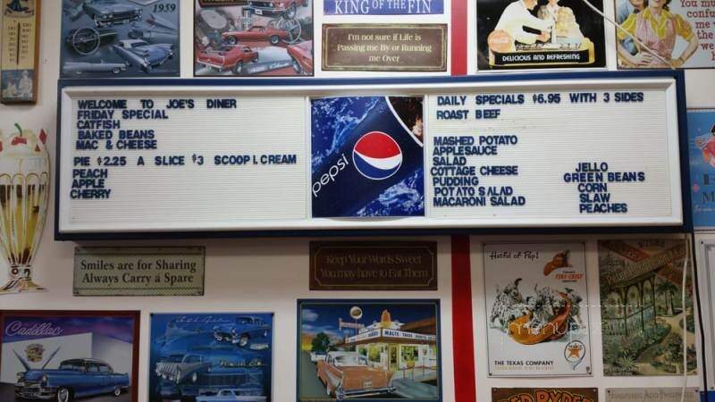 Joe's Diner West - Palmyra, MO menu_pic