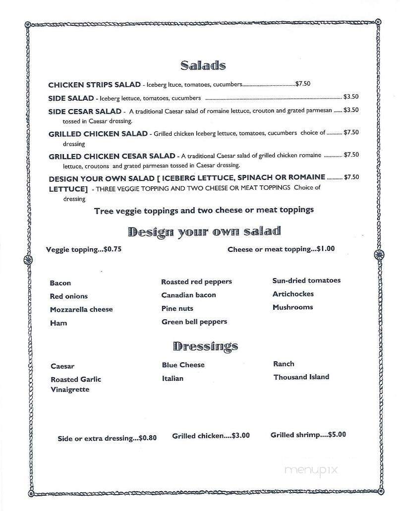 Piccolino Restaurant - Hagerman, NM menu_pic