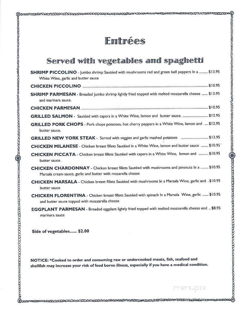 Piccolino Restaurant - Hagerman, NM menu_pic
