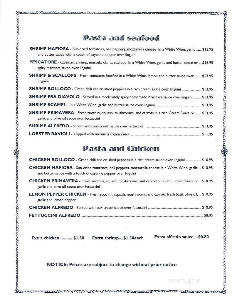 Piccolino Restaurant - Hagerman, NM menu_pic