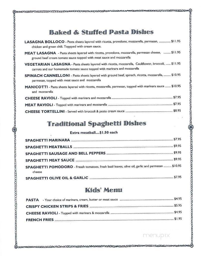 Piccolino Restaurant - Hagerman, NM menu_pic