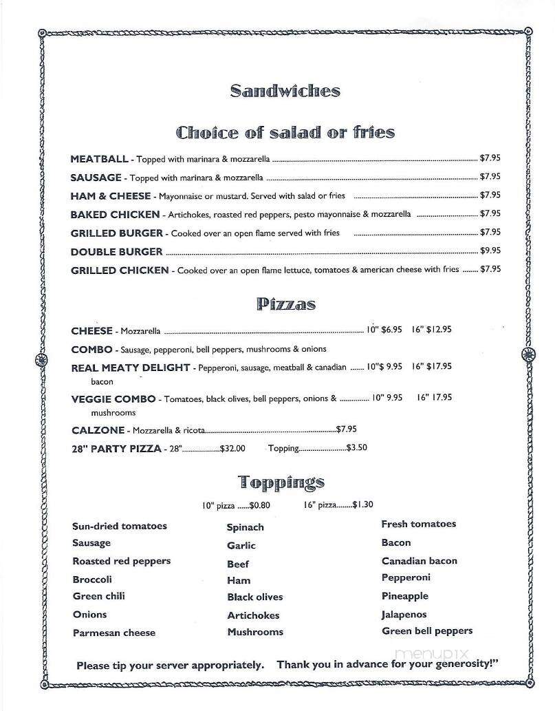 Piccolino Restaurant - Hagerman, NM menu_pic