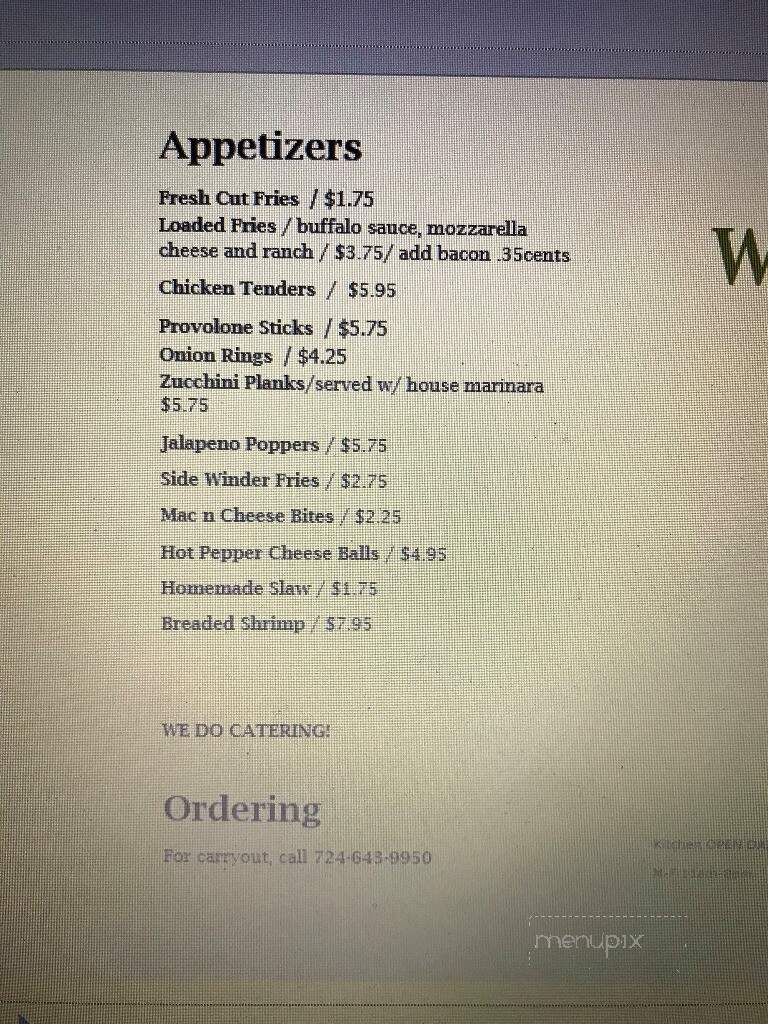Wunder Bar & Restaurant - Midland, PA menu_pic