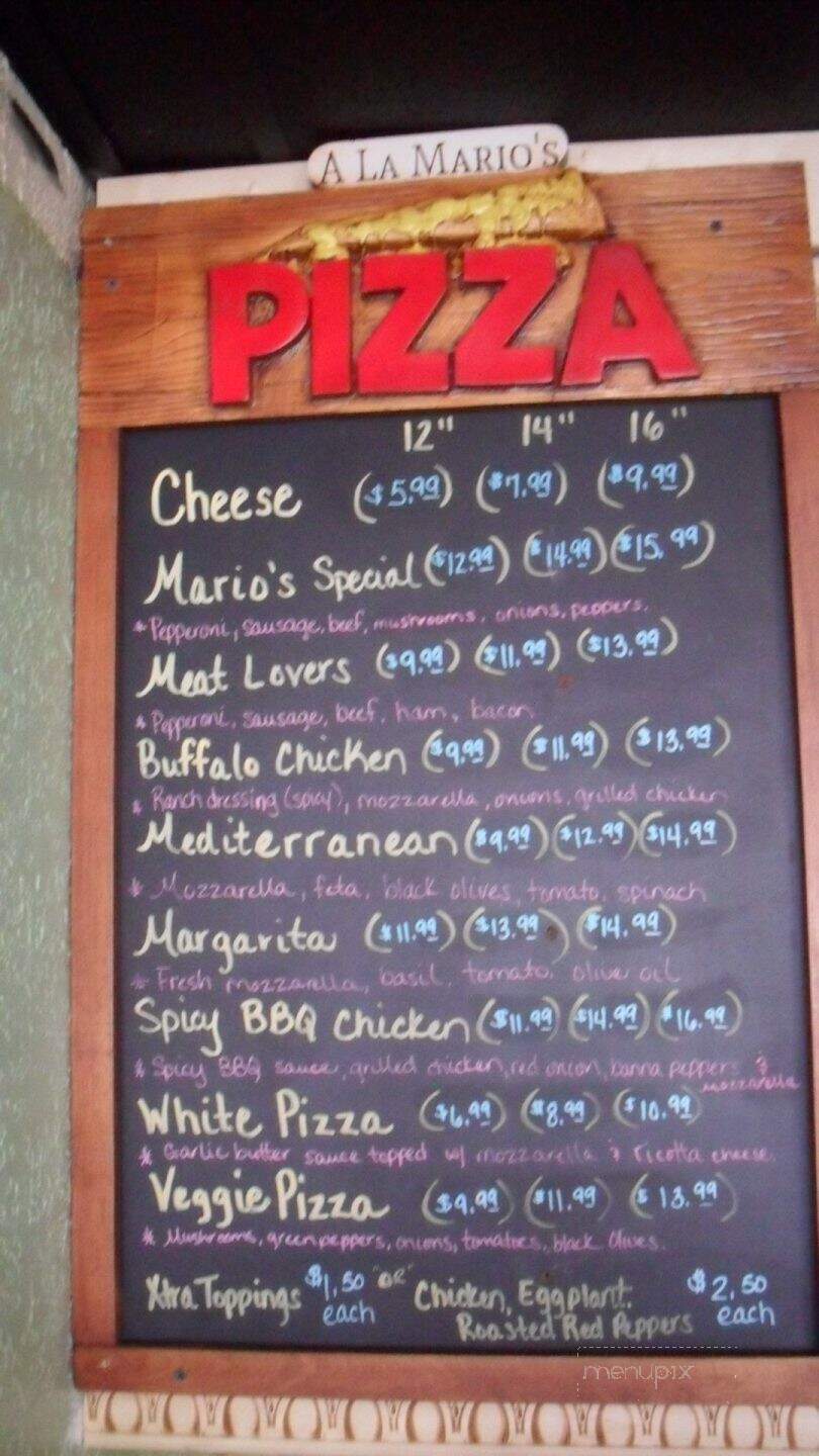 Ala Mario's Pizza - Conway, SC menu_pic