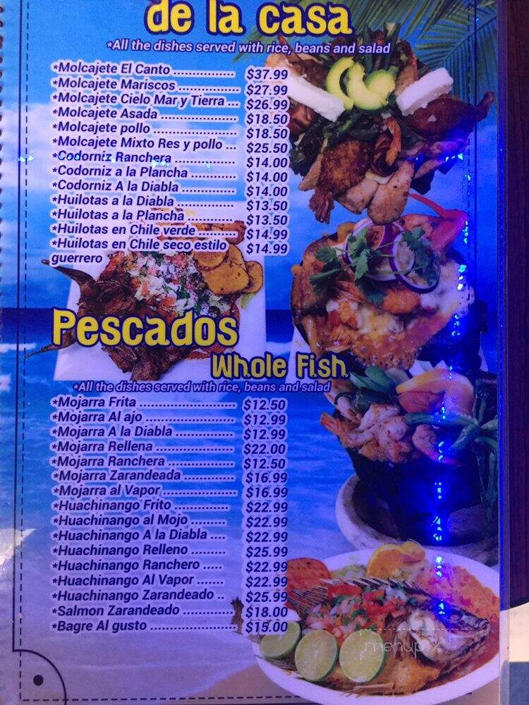 Mariscos El Canto de Las Sirenas - Perris, CA menu_pic
