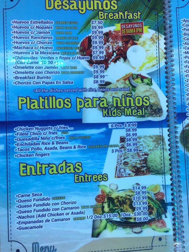 Mariscos El Canto de Las Sirenas - Perris, CA menu_pic