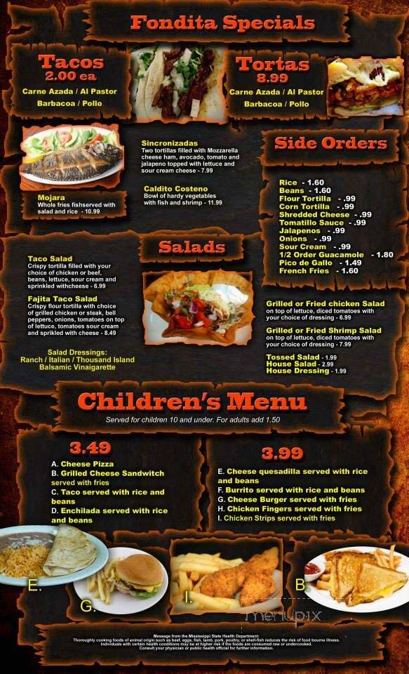 Asadores Mexican Grill Steak House - Morton, MS menu_pic