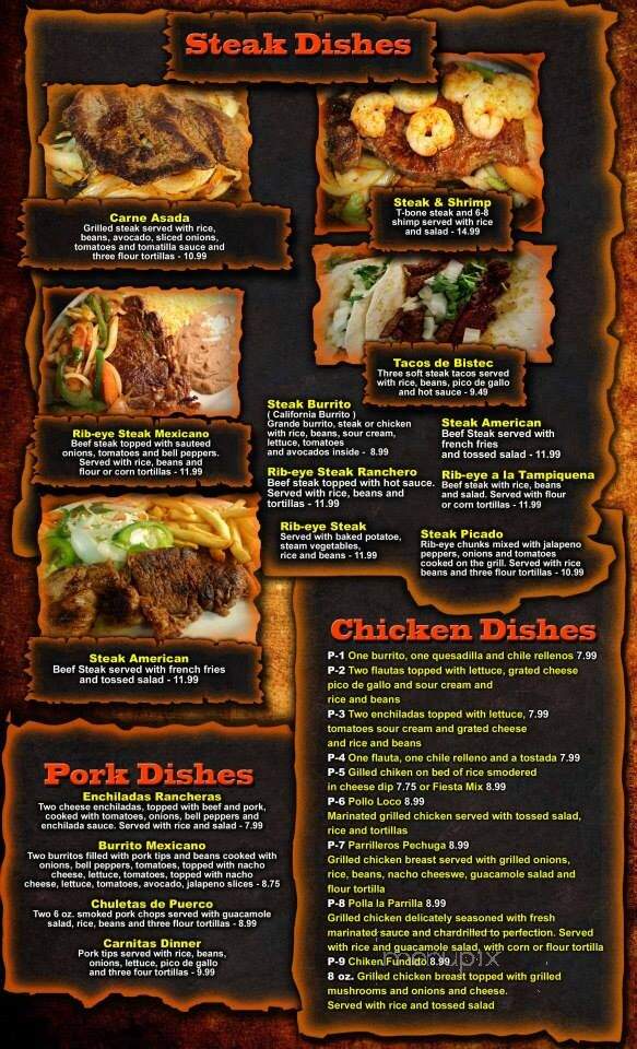 Asadores Mexican Grill Steak House - Morton, MS menu_pic