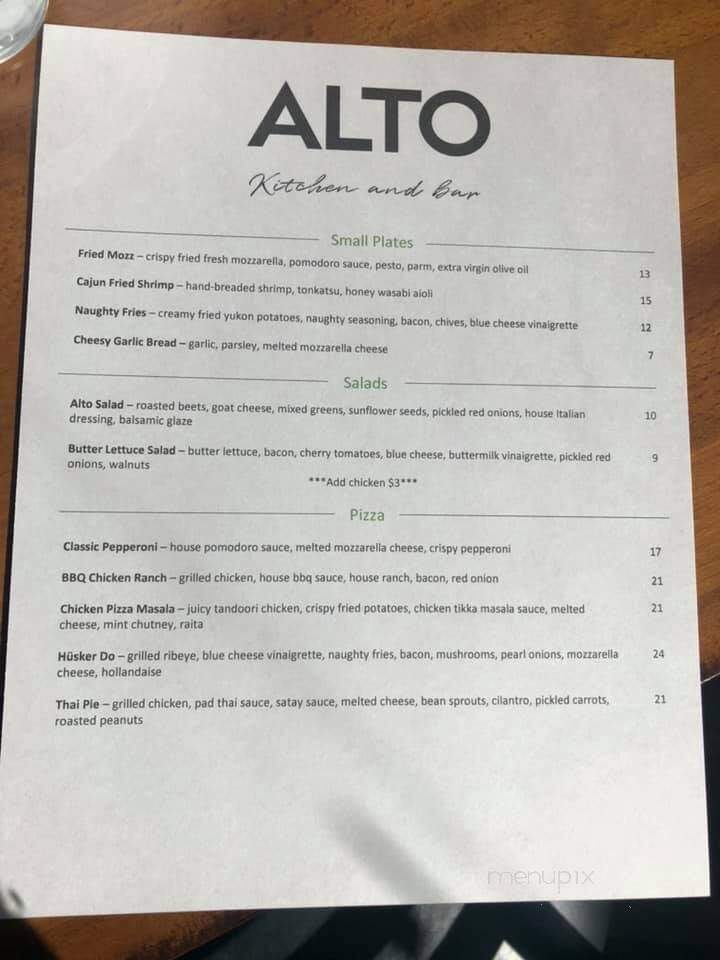 Alto Kitchen + Bar - Fremont, NE