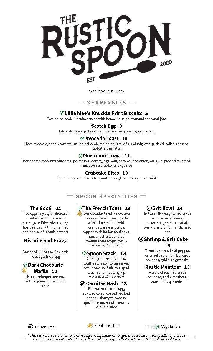 The Rustic Spoon - Virginia Beach, VA menu_pic