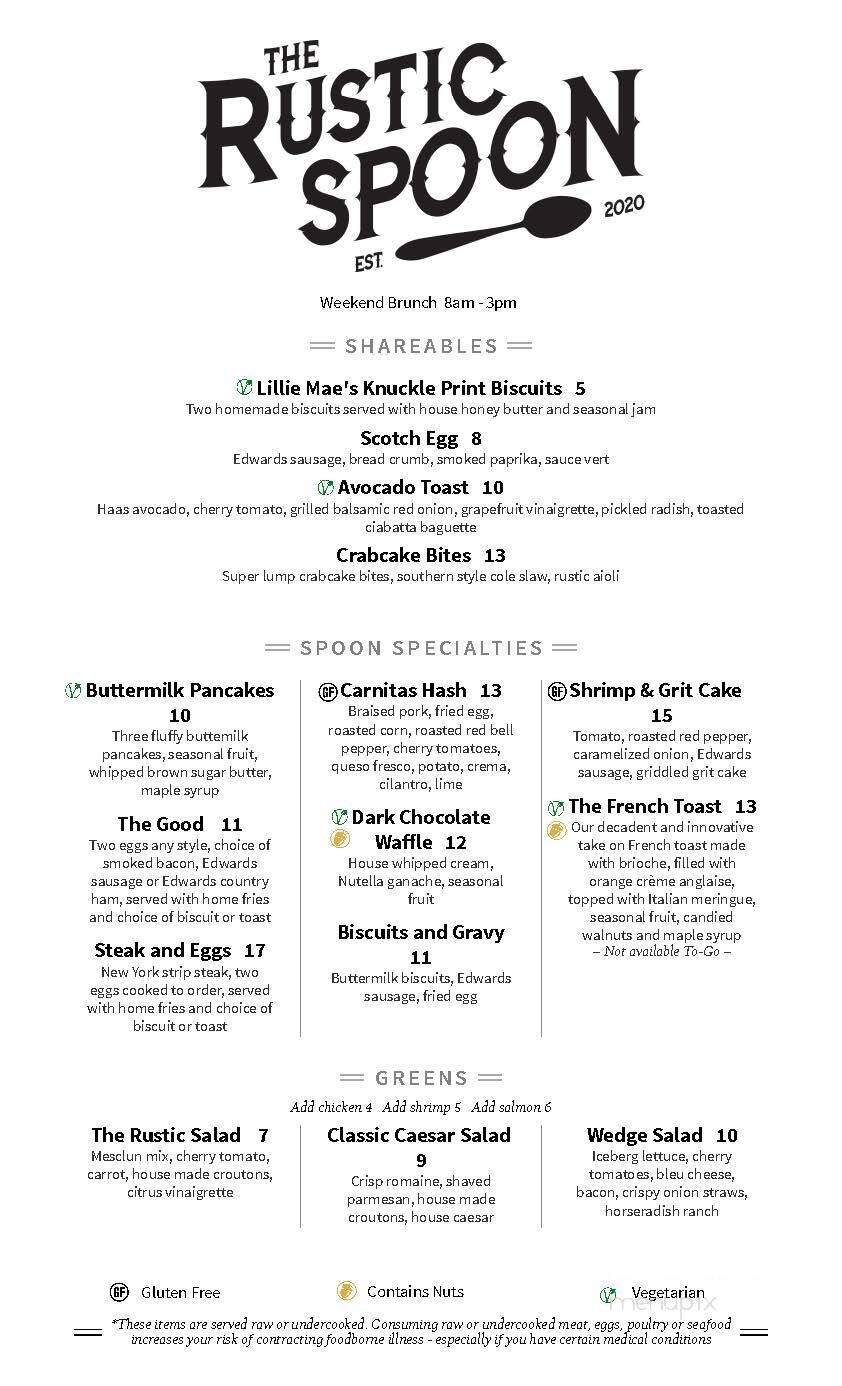 The Rustic Spoon - Virginia Beach, VA menu_pic