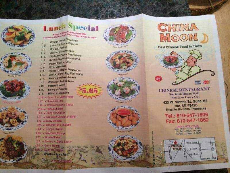 China Moon Restaurant - Clio, MI