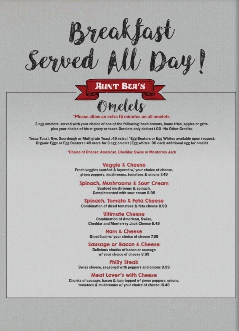 Aunt Bea's - Greeneville, TN menu_pic