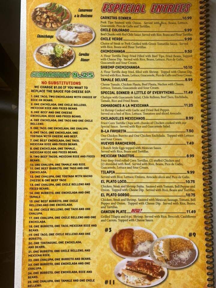 La Hacienda Mexican Restaurant - Anamosa, IA menu_pic