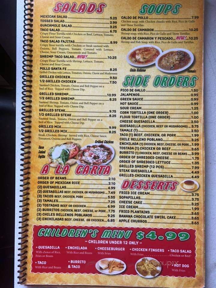 La Hacienda Mexican Restaurant - Anamosa, IA menu_pic
