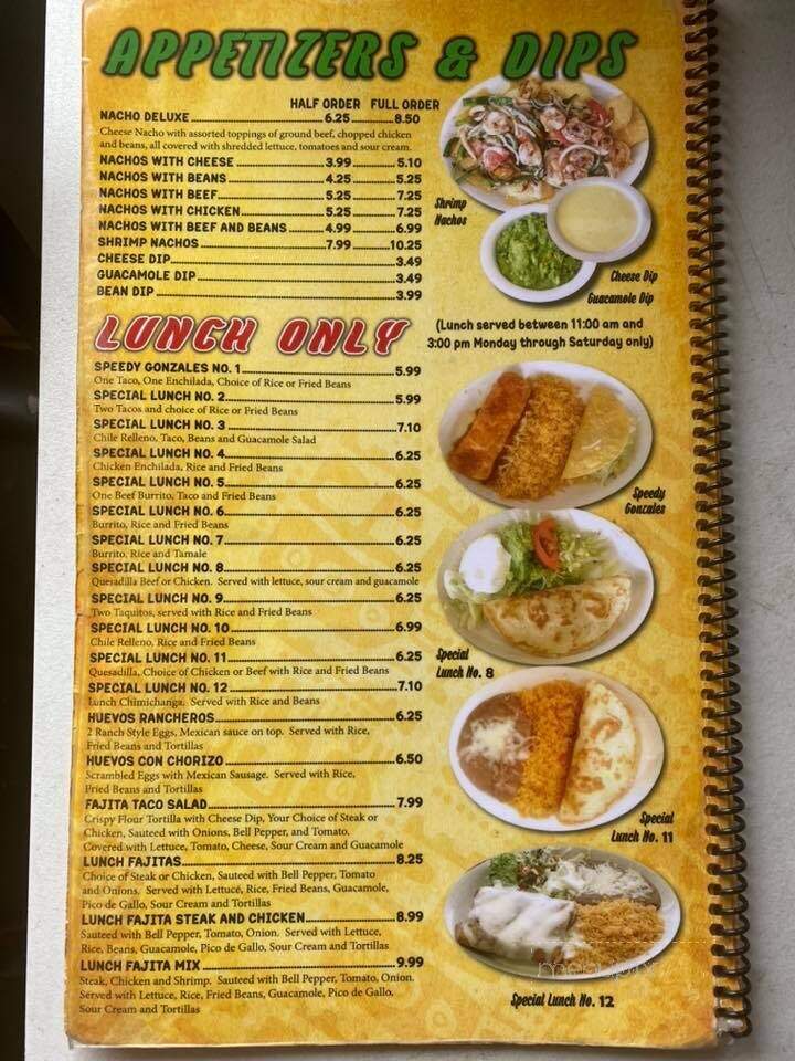 La Hacienda Mexican Restaurant - Anamosa, IA menu_pic