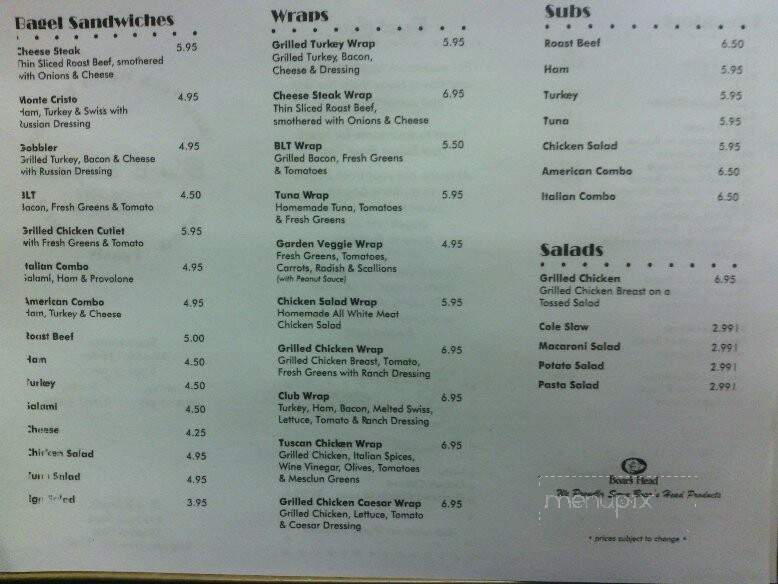 B n' B Bagels - Kingston, NY menu_pic