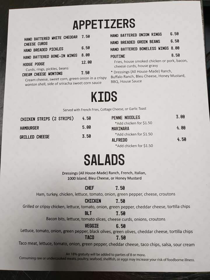 Fireman Inn - Ridgeway, IA menu_pic