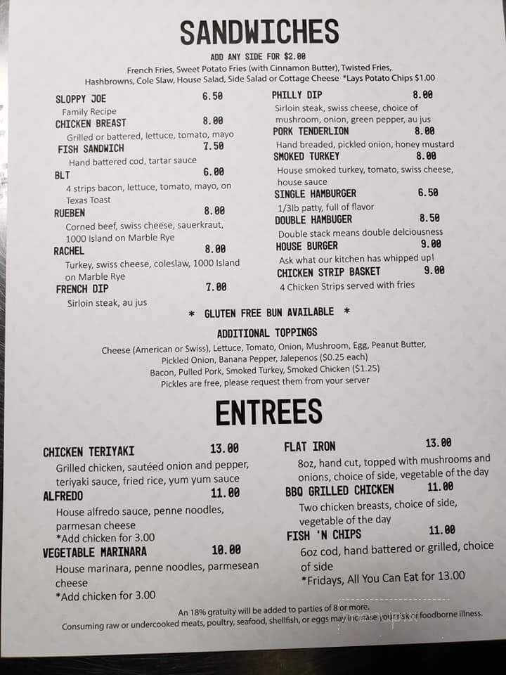 Fireman Inn - Ridgeway, IA menu_pic