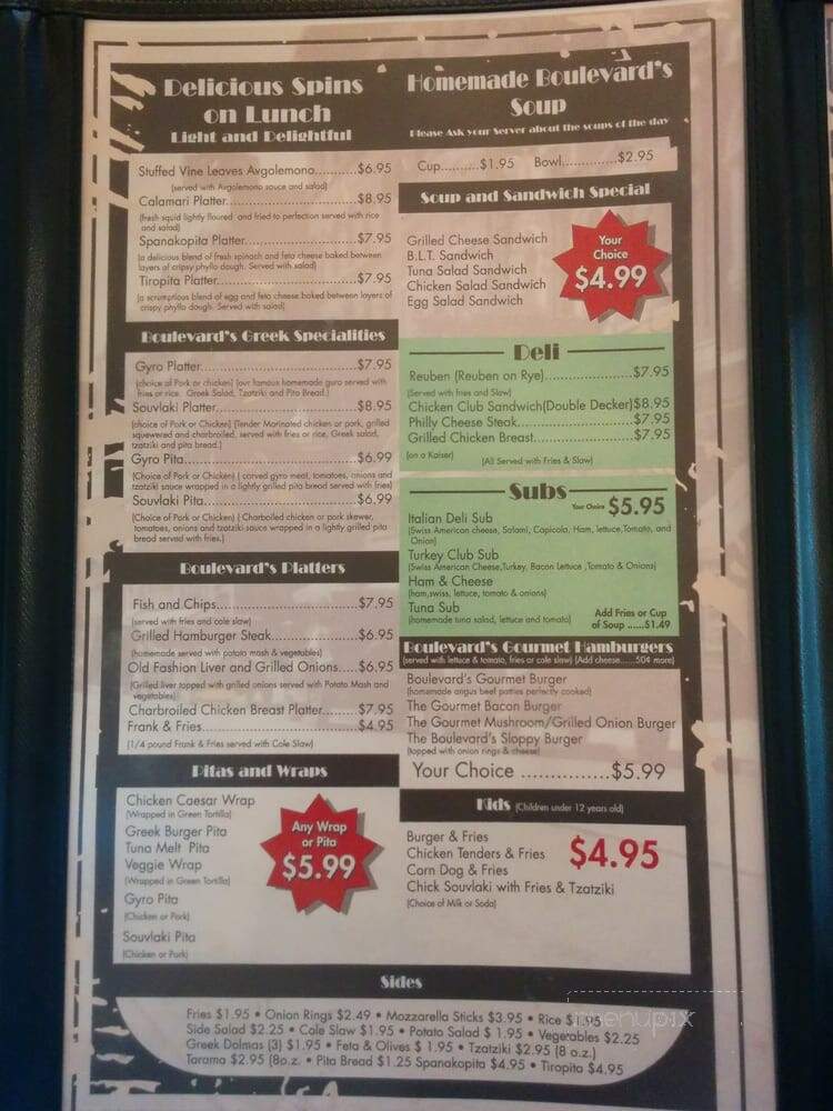 Boulevard Family Restaurant - New Port Richey, FL menu_pic