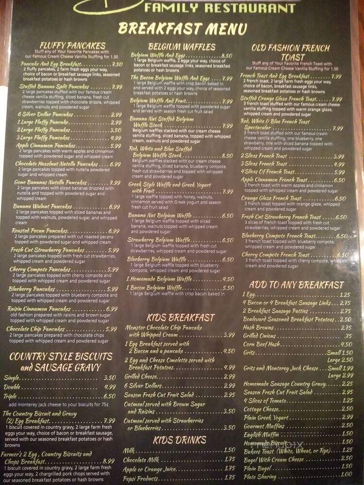 Boulevard Family Restaurant - New Port Richey, FL menu_pic