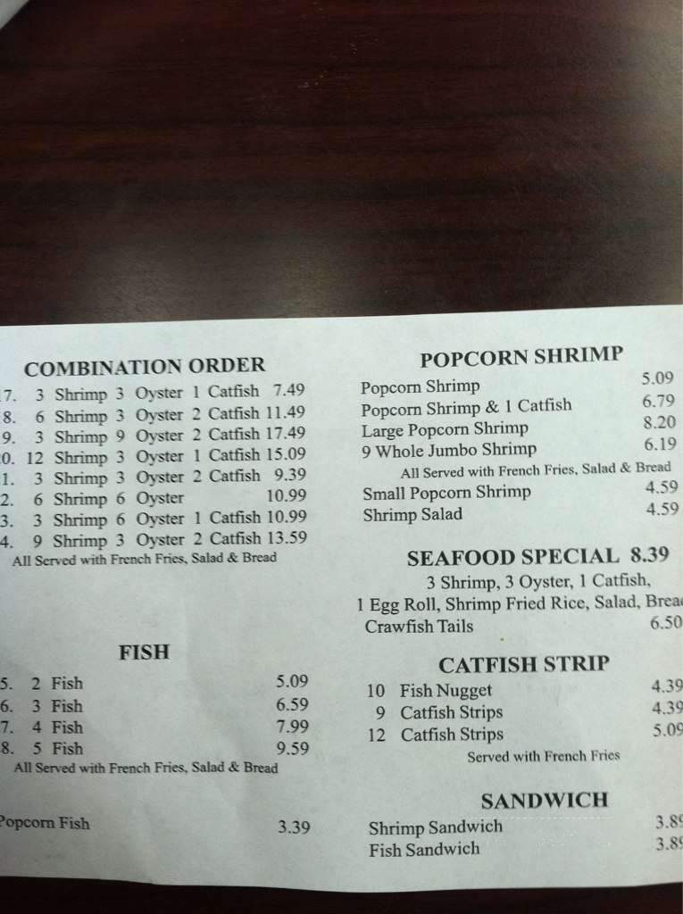 John's Seafood & Restaurant - Baton Rouge, LA menu_pic