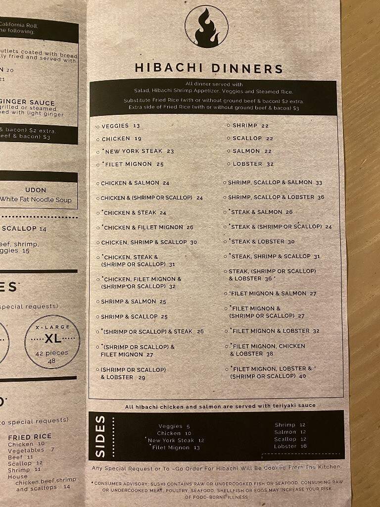 Sakegura Restaurant - Snellville, GA menu_pic