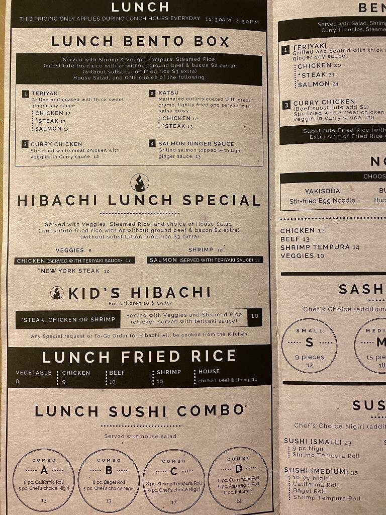 Sakegura Restaurant - Snellville, GA menu_pic