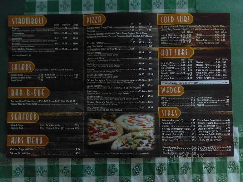 Pizza City - Lock Haven, PA menu_pic