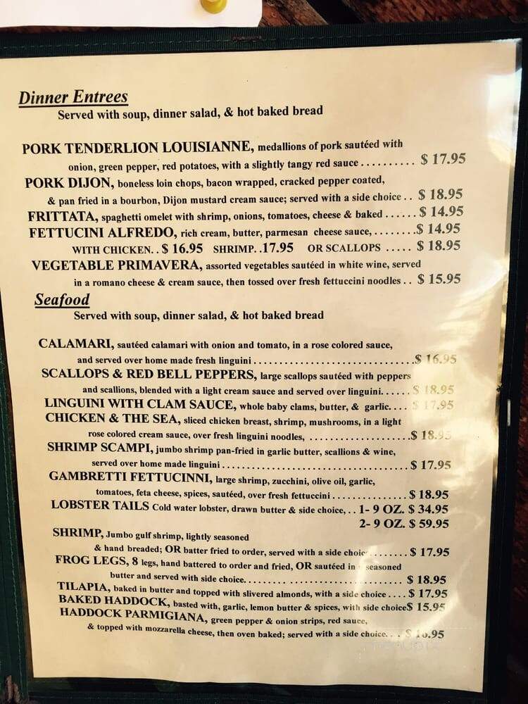 Crabby's Bar & Grill - Milwaukee, WI menu_pic