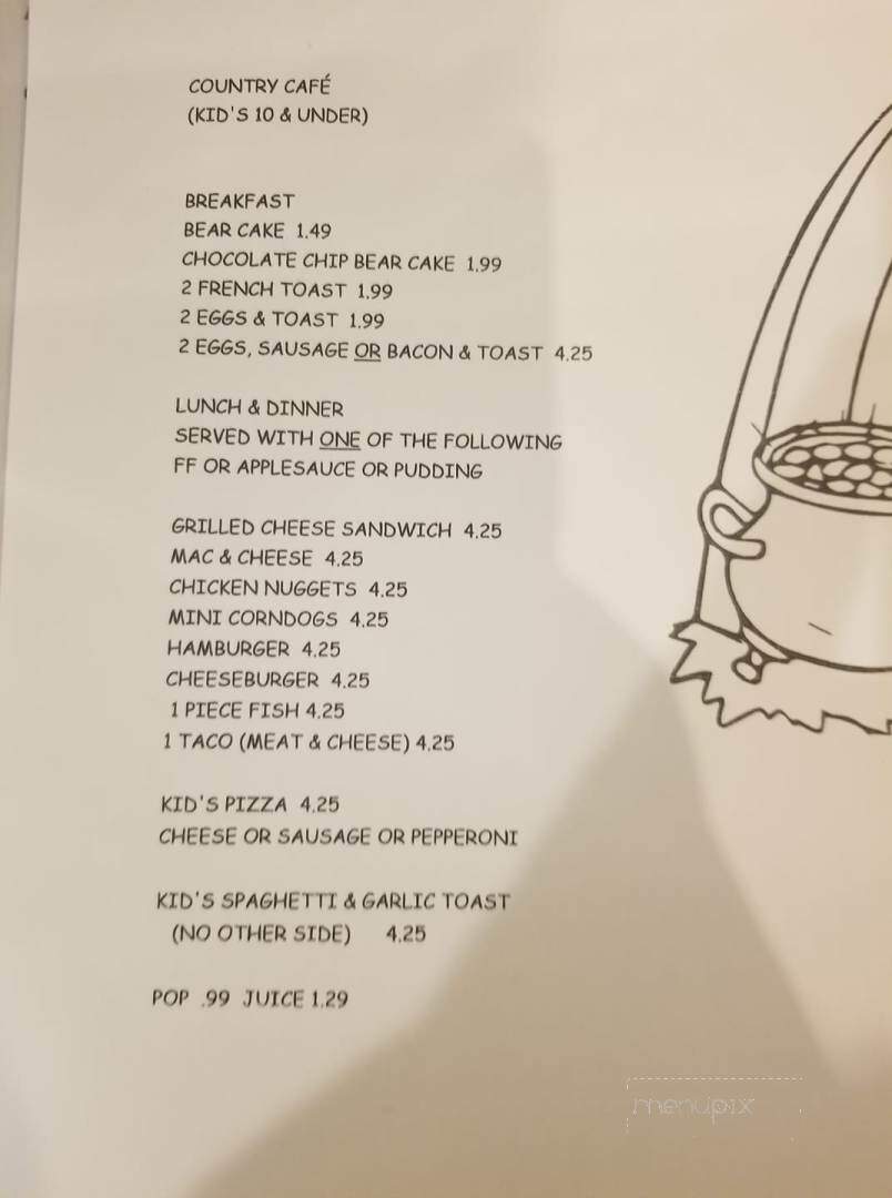 Country Cafe - Eyota, MN menu_pic