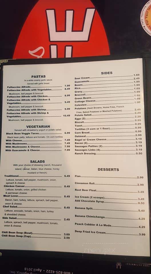 Pepe's Cafe - Cottonwood, AZ menu_pic