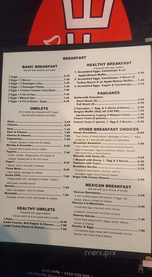 Pepe's Cafe - Cottonwood, AZ menu_pic