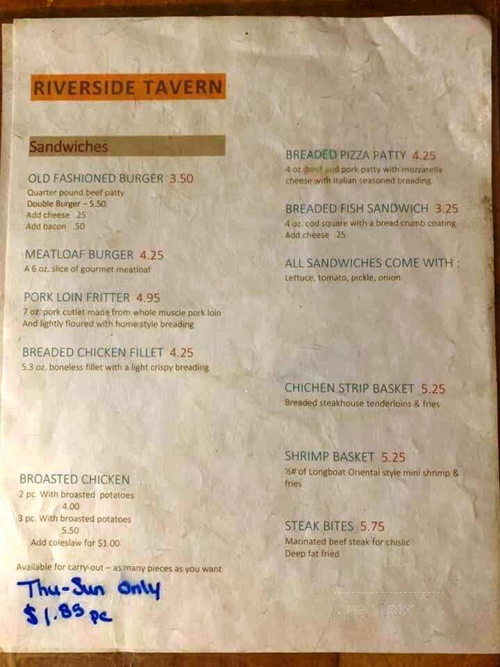 Riverside Tavern - Lehigh, IA menu_pic