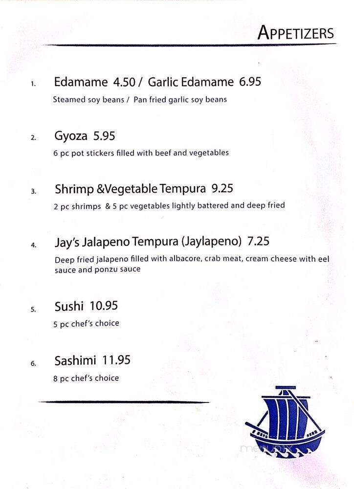 Miyako Japanese - San Clemente, CA menu_pic