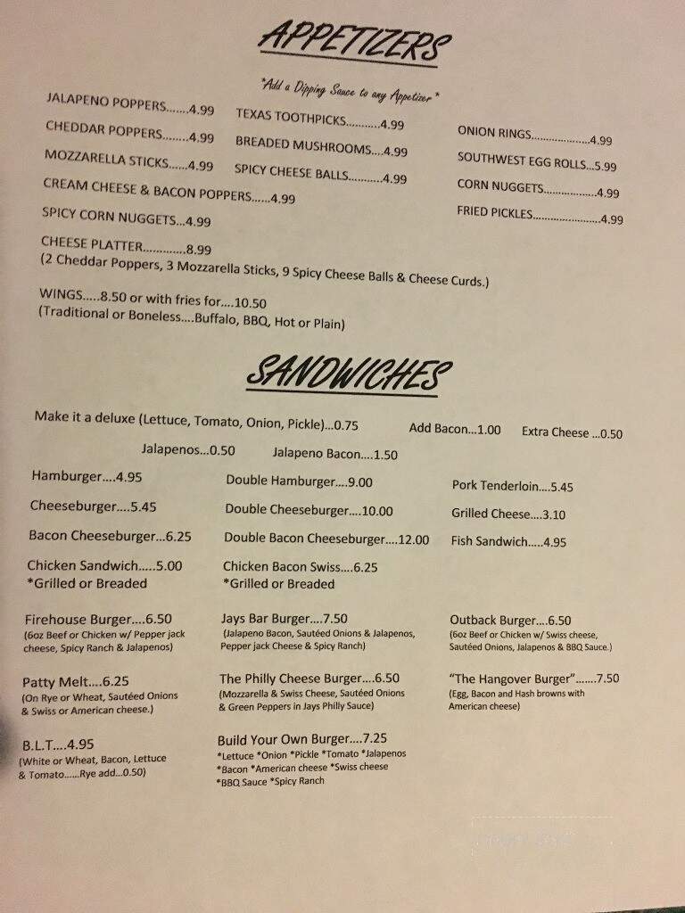 Hitchin Post - Hoxie, KS menu_pic