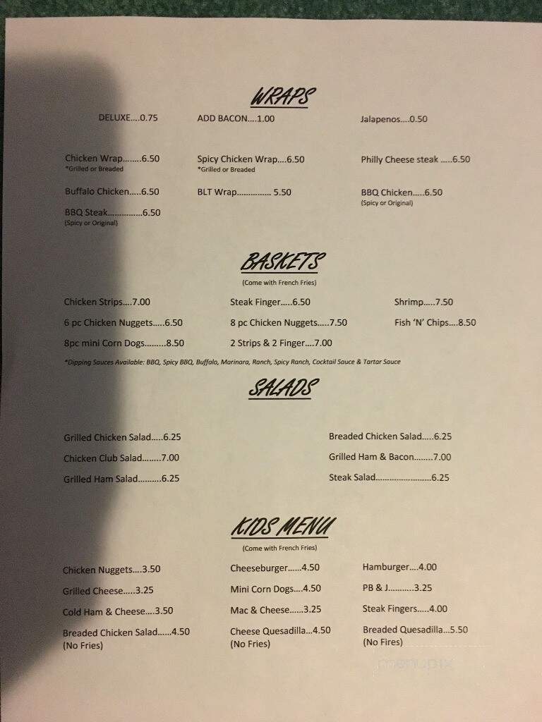 Hitchin Post - Hoxie, KS menu_pic