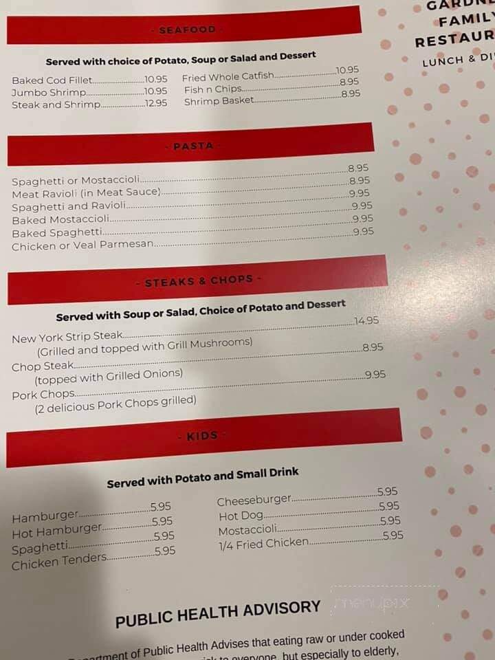 Gardner Restaurant - Gardner, IL menu_pic