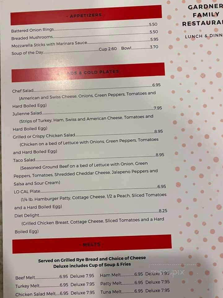 Gardner Restaurant - Gardner, IL menu_pic